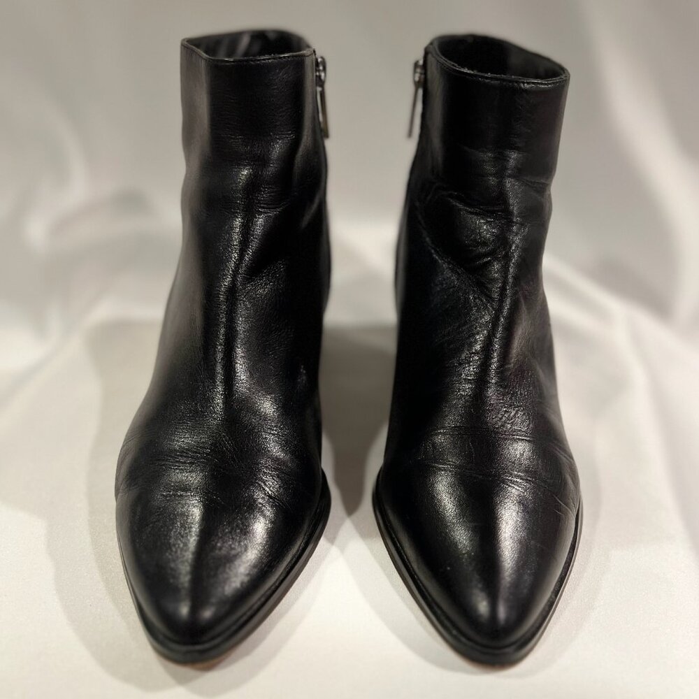 Black Leather Ankle Boot